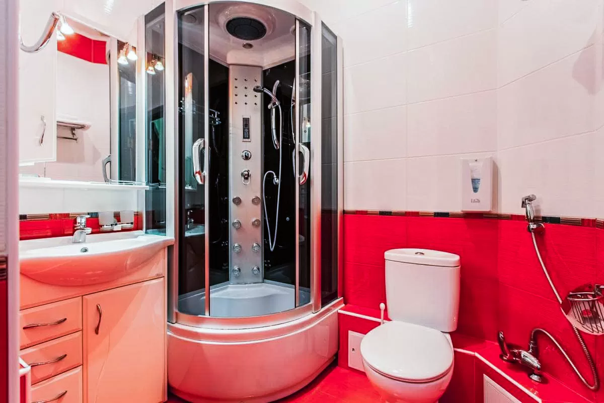 Ванная комната апартаменты 2 местный 2 комнатный 10 корпус в санатории Лермонтова Пятигорск - фотография